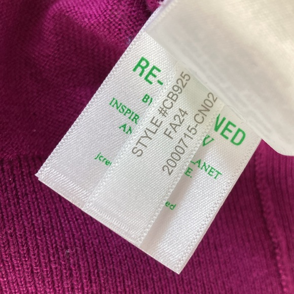 J. Crew Merino Wool V-Neck Sweater in Magenta Grape - Picture 9 of 9